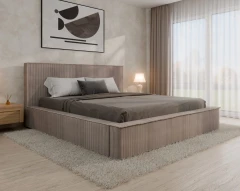 Polsterbett SANA – modernes Bett mit Bettkasten 180x200 Cappuccino