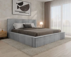 Polsterbett SANA – modernes Bett mit Bettkasten 180x200 Grau