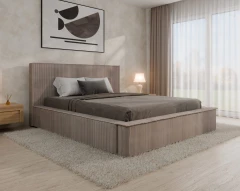 Polsterbett SANA – modernes Bett mit Bettkasten 160x200 Cappuccino