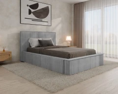 Polsterbett SANA – modernes Bett mit Bettkasten 120x200 Grau