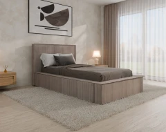 Polsterbett SANA – modernes Bett mit Bettkasten 100x200 Cappuccino