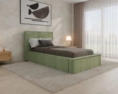 Polsterbett SANA – modernes Bett mit Bettkasten 90x200 Mint