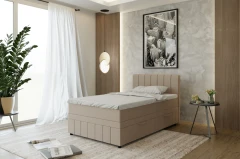 AVALON Boxspringbett 120x200 Stoff Beige - Fancy 11