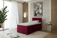 AVALON Boxspringbett 100x200 Stoff Rot - Kronos 2