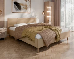 Polsterbett ALMORE Elegantes Polsterbett  - Braun, Haiti 03, 160x200