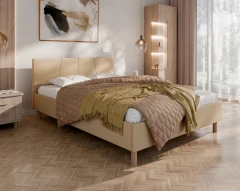 Polsterbett ALMORE Elegantes Polsterbett  - Braun, Haiti 03, 140x200