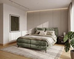Boxbett VERSE - Grün, Artico Moss, 160x200, Topper VISCO