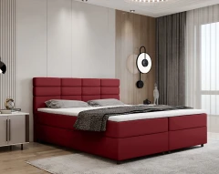 REVE Boxspringbett 180x200 Stoff Rot - kronos 2