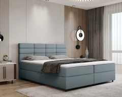 REVE Boxspringbett 180x200 Stoff Taubenblau - bondo 9