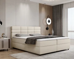 REVE Boxspringbett 180x200 Stoff Beige - bondo 1