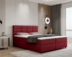 REVE Boxspringbett 160x200 Stoff Rot - kronos 2
