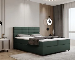 REVE Boxspringbett 160x200 Stoff Grün - faro 7