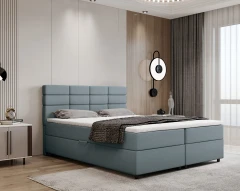 REVE Boxspringbett 160x200 Stoff Taubenblau - bondo 9