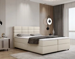 REVE Boxspringbett 160x200 Stoff Beige - bondo 1