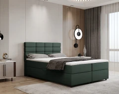 REVE Boxspringbett 140x200 Stoff Grün - faro 7
