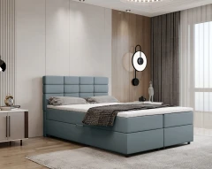 REVE Boxspringbett 140x200 Stoff Taubenblau - bondo 9