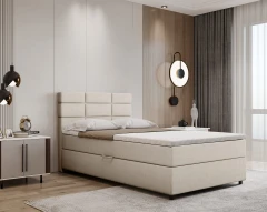 REVE Boxspringbett 120x200 Stoff Beige - Bondo 1