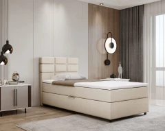 REVE Boxspringbett 100x200 Stoff Beige - Bondo 1