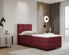 REVE Boxspringbett 90x200 Stoff Rot - Kronos 02