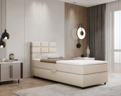 REVE Boxspringbett 90x200 Stoff Beige - Bondo 1