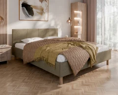 Polsterbett ALMORE Elegantes Polsterbett - Braun, Aston 07, 160x200