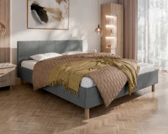 Polsterbett ALMORE Elegantes Polsterbett - Grau, Aston 13, 160x200