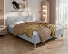 Polsterbett ALMORE Elegantes Polsterbett - Grau, Aston 16, 160x200