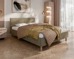 Polsterbett ALMORE Elegantes Polsterbett - Braun, Aston 07, 140x200