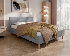 Polsterbett ALMORE Elegantes Polsterbett  - Grau, Sawana 21, 140x200