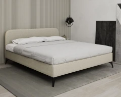 MAVILO 180x200cm, Polsterbett, Doppelbett, Stoff Beige - Raven 22
