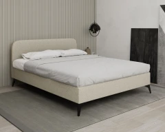 MAVILO 160x200cm, Polsterbett, Doppelbett, Stoff Beige - Raven 22