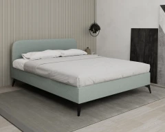 MAVILO 160x200cm, Polsterbett,Doppelbett, Stoff Blau - Raven 80